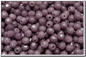 Bhm. Glasschliffperle, feuerpol., 3mm, lavender, op., 50 Stk.