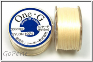 TOHO OneG Beading-Thread Fdelgarn, cream, 1 Spule