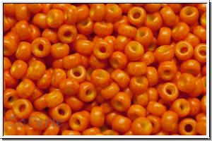 RR-11-2042, MIYUKI Rocailles, 11/0, orange, harvest (dyed), op., 10g