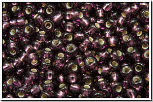 bhm. Rocailles, 11/0, amethyst, trans., silver-ld., 10g