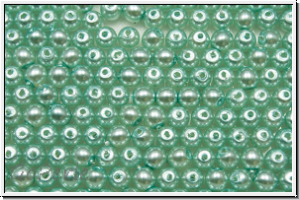 bhm. Glaswachsperlen, 3mm, mint green, shiny, 50 Stk.