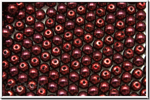 bhm. Glaswachsperlen, 3mm, wine, shiny, 50 Stk.