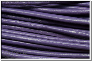 Lederband, 2mm, rund, purple, Rind, 1m