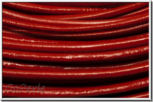 Lederband, 2mm, rund, red, Rind, 1m