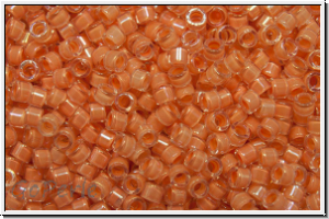 DB0068, MIYUKI Delica, 11/0, crystal, trans., yellow orange-ld., AB, 5g