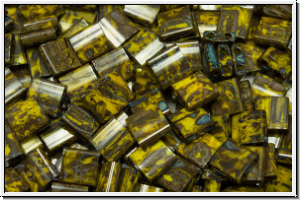 TL-4519, MIYUKI Tila Beads, yellow, op., picasso, 60 Stk.