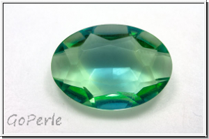 Cabochon, 25x18mm, peridot, trans., Glas, 1 Stk.