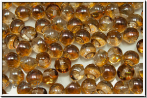 Mushroom Beads, 4mm, crystal, trans., venus luster, 25 Stk.