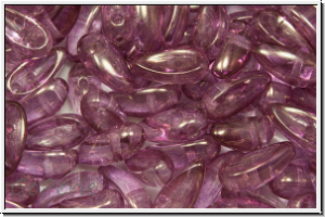 Chili-Beads, 2-Loch, 11x4mm, crystal, trans., rose marbled, 25 Stk.