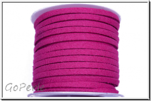 Wildlederimitat-Band, 2,5x1,25mm, flach, violet/red, 1 Spule/5m