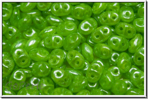 SD-51010-14400, SuperDuo Beads, lime, opal, luster, 10g