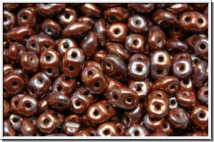 SD-13600-15001, SuperDuo Beads, terracotta, op., nebula, 10g