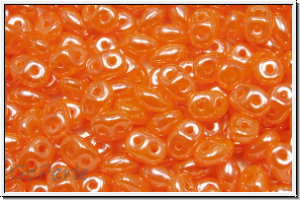 SD-81250-14400, SuperDuo Beads, orange, opal, luster, 10g