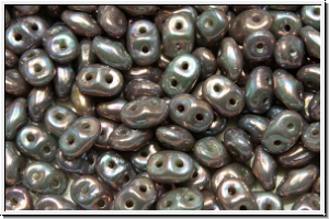 SD-43020-15001, SuperDuo Beads, grey, op., nebula, 10g