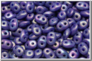 SD-33050-85001, SuperDuo Beads, blue, op., nebula, matte, 10g