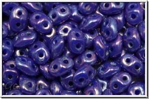 SD-33050-15001, SuperDuo Beads, blue, op., nebula, 10g