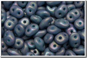 SD-63030-85001, SuperDuo Beads, aqua, op., nebula, matte, 10g