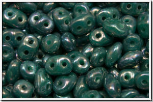 SD-63130-15001, SuperDuo Beads, turquoise, op., nebula, 10g