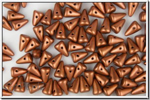 Baby Spike Beads, 5x8mm, copper, dark, metallic, satin, 20 Stk.