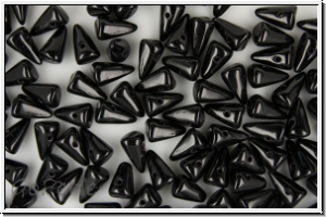 Baby Spike Beads, 5x8mm, black, opaque, 20 Stk.