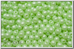 bhm. Glasperle, rund, 3mm, crystal, trans., pastel green, 50 Stk.