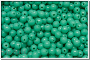 bhm. Glasperle, rund, 3mm, turquoise, op., 50 Stk.