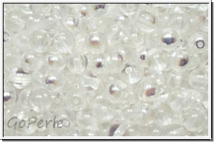 bhm. Glasperle, rund, 4mm, crystal, trans., AB, 50 Stk.