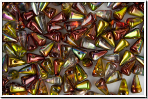 Baby Spike Beads, 5x8mm, crystal, trans., magic apple, 20 Stk.