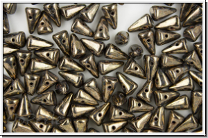 Baby Spike Beads, 5x8mm, brown, metallic, 20 Stk.