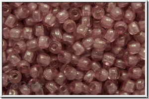 bhm. Glasperle, rund, 2mm, crystal, trans., rose marbled, 150 Stk.