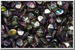 PB-00030-95500, Pinch Beads, 5x3mm, crystal, trans., magic lilac, 65 Stk.