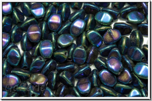 PB-23980-21435, Pinch Beads, 5x3mm, blue, met., iris., 65 Stk.