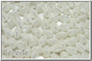 PB-02010-21402, Pinch Beads, 5x3mm, white, alabaster, pearl white, 65 Stk.