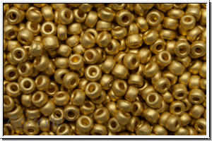 RR-11-0191f, MIYUKI Rocailles, 11/0, 24kt bright gold, met., plated, matte, 1g (Kleinere Menge!)