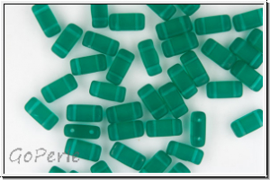 PRISM Beads, 4x8mm, emerald., trans., matte, 20 Stk.