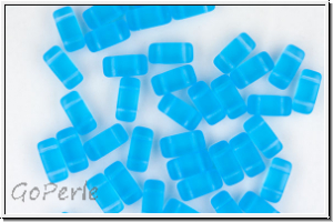 PRISM Beads, 4x8mm, aqua, trans., matte, 20 Stk.