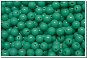 bhm. Glasperle, rund, 4mm, turquoise, op., 50 Stk.