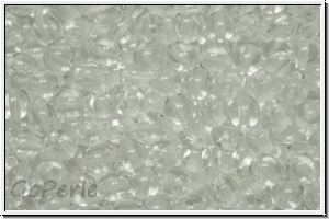 bhm. Glasperle, rund, 4mm, crystal, trans., 50 Stk.