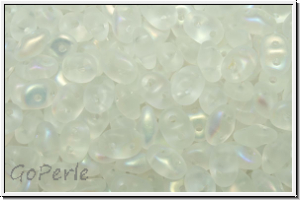 SD-00030-28771, SuperDuo Beads, crystal, trans., AB, matte, 10g