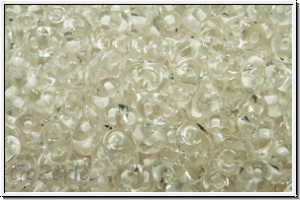 SD-00030-44802, SuperDuo Beads, crystal, trans., white-ld., 10g