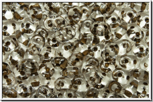 SD-00030-44898, SuperDuo Beads, crystal, trans., brown-ld., 10g