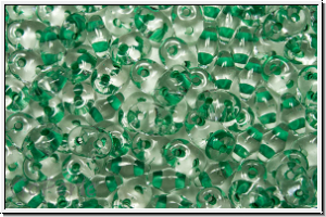 SD-00030-44856, SuperDuo Beads, crystal, trans., lt. green-ld., 10g