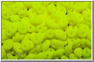 SD-02010-25121, SuperDuo Beads, white, alabaster, yellow neon, 10g