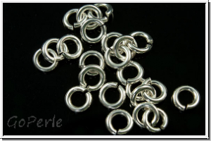 Biegeringe, rund, 4,5x1mm, silberfb., 925er Silber, 2 Stk.