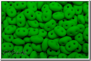 SD-02010-25124, SuperDuo Beads, white, alabster, green neon, 10g