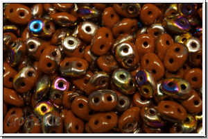 SD-13600-29500, SuperDuo Beads, brown, op., half sliperit, 10g