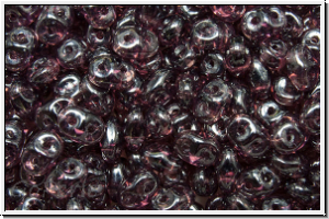 SD-20060-14400, SuperDuo Beads, amethyst, trans., luster, 10g