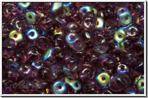 SD-20060-28701, SuperDuo Beads, amethyst, trans., AB, 10g