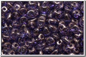 SD-20500-15726, SuperDuo Beads, tanzanite, trans., vega luster, 10g