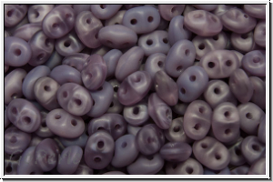 SD-21010-84110, SuperDuo Beads, amethyst, opal, matte, 10g